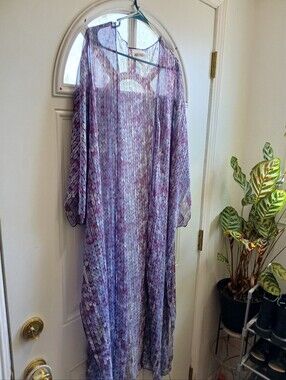 Hot Ginger Swim Cover Kimono Size 2X